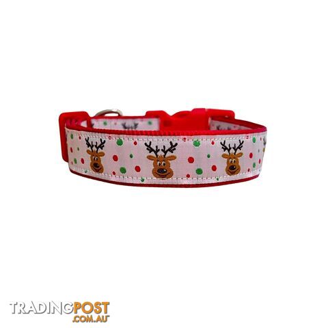 Christmas Dog Collar / Reindeer / Santa - Hand Made by The Bark Side - TBSCHRMEDREI - photo 5 of 15