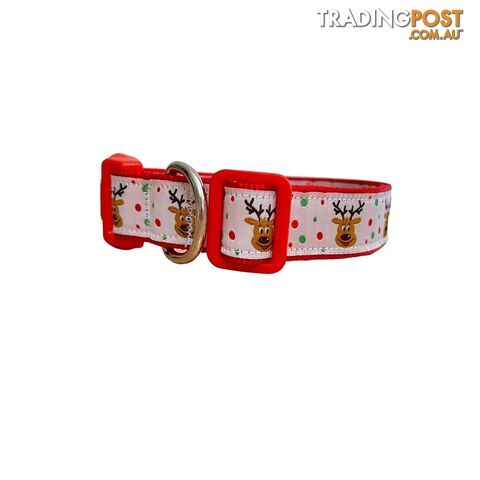 Christmas Dog Collar / Reindeer / Santa - Hand Made by The Bark Side - TBSCHRMEDREI - photo 4 of 15