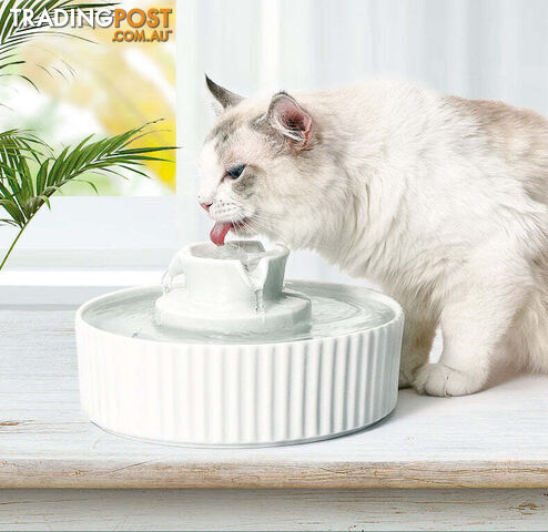 YES4PETS Porcelain Electric Pet Water Fountain Dog Cat Ceramic Water Feeder Bowl...