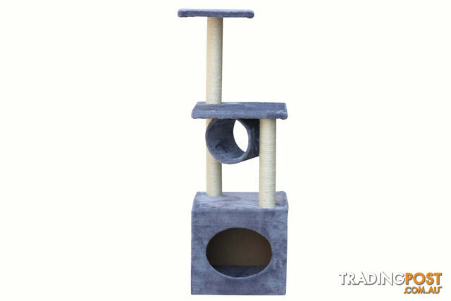 YES4PETS 112 cm Grey Cat Kitten Scratching Post Tree Scratcher Pole -...