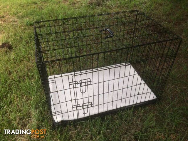 YES4PETS 48' Collapsible Metal Pet Dog Crate Cat Rabbit Cage With Mat -...