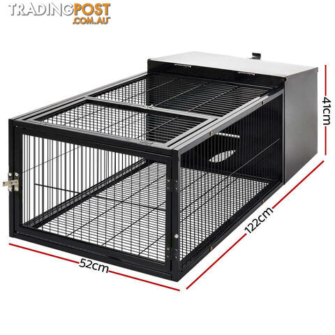 i.Pet Rabbit Cage 122x52cm Hutch Enclosure Carrier Metal - PET-RAB-CAGE-L120 - photo 2 of 6