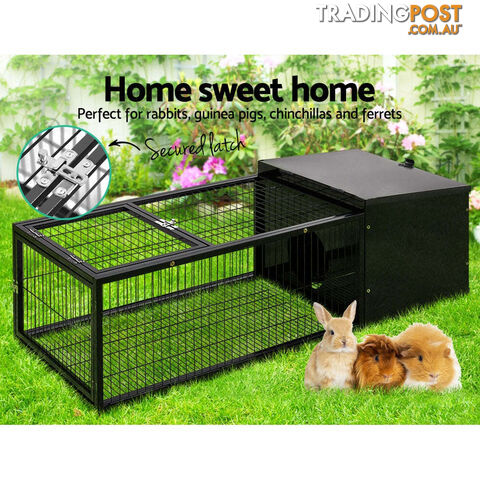 i.Pet Rabbit Cage 122x52cm Hutch Enclosure Carrier Metal - PET-RAB-CAGE-L120