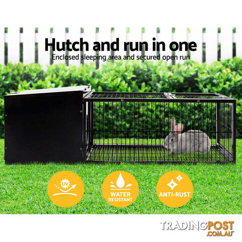 i.Pet Rabbit Cage 122x52cm Hutch Enclosure Carrier Metal - PET-RAB-CAGE-L120 - photo 5 of 6