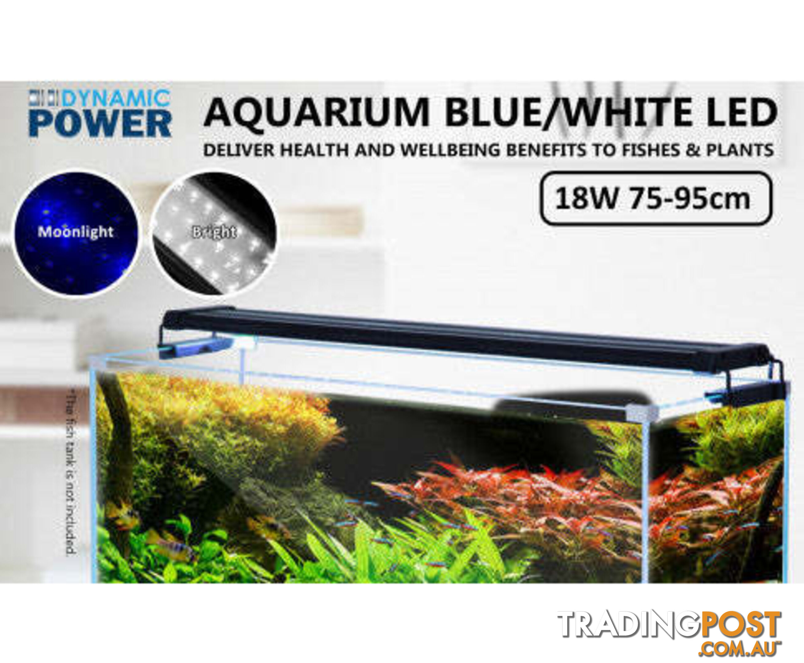 Dynamic Power 2 Set 18W Aquarium Blue White LED Light for Tank 75-95cm - V274-AQ-LED80-18W-X2