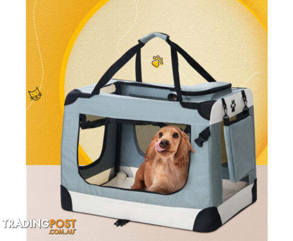 i.Pet Pet Carrier Soft Crate Dog Cat Travel Portable Cage Kennel Foldable - PET-CARRIER-2XL-BL