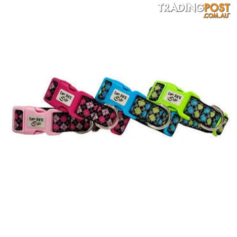 Tartan Dog Collar - Hand Made by The Bark Side - TBSTARMEDDPNK