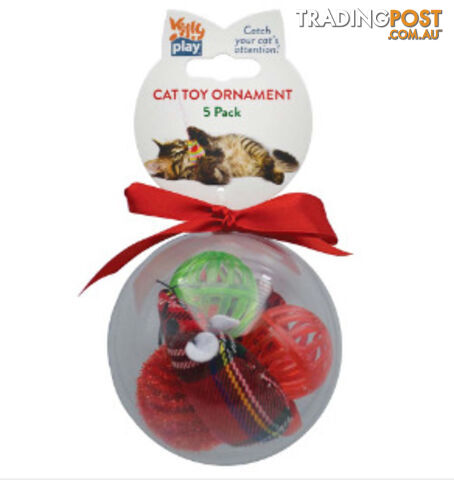 Christmas Cat Toy Ornament 5 Pack - Kitty Play - PPP-91-KPO04413