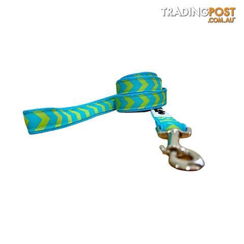 Blue & Green Arrows Dog Lead / Leash - Hand Made by The Bark Side -...