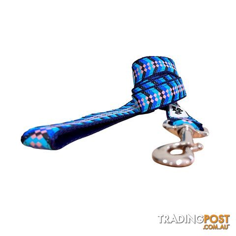 Diamond Chevron - Pink Blue: Dog Lead / Leash - Hand Made by The Bark Side - TBSLDDIADPNK251.8 - photo 4 of 8