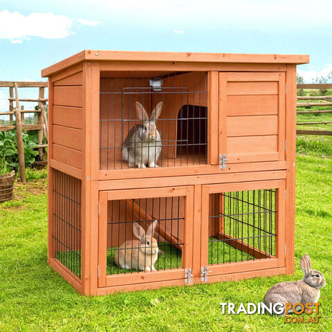 i.Pet Chicken Coop 88cm x 40cm x 76cm Rabbit Hutch Large House Run Wooden Cage...