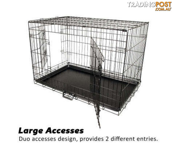Paw Mate Wire Dog Cage Foldable Crate Kennel with Tray - V274-PET-WC48