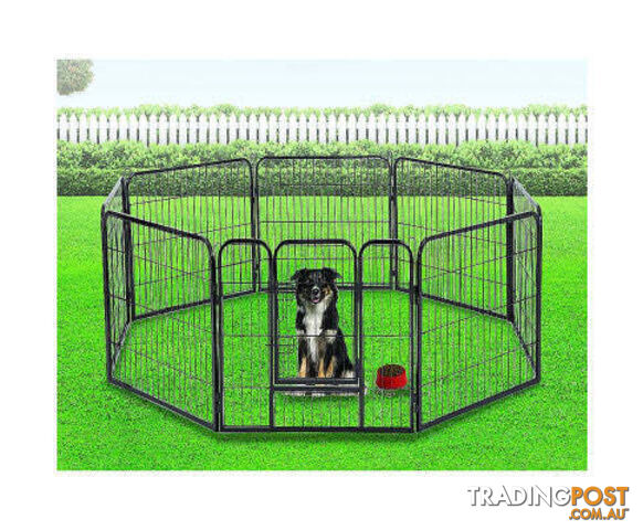 8 Panel Heavy Duty Pet Dog Playpen Puppy Exercise Fence Enclosure Cage - V63-827761