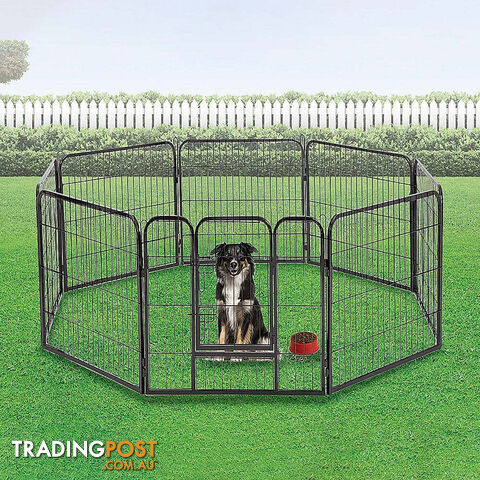 8 Panel Heavy Duty Pet Dog Playpen Puppy Exercise Fence Enclosure Cage - V63-827761