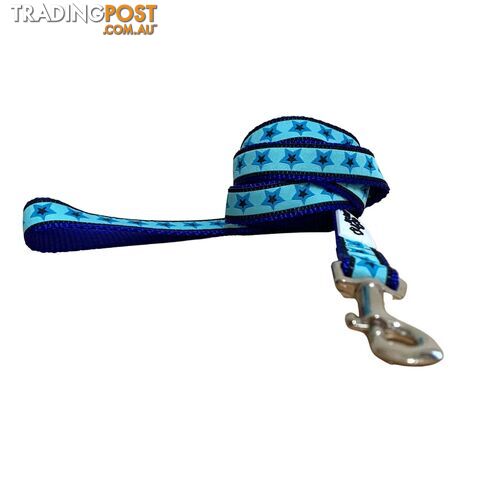 Stars Dog Lead / Leash - Hand Made by The Bark Side - TBSLDSTRBLU201.8
