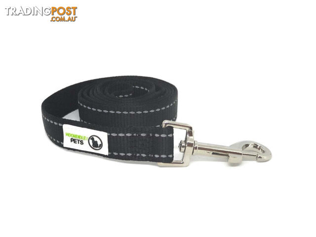 2m Nylon w/Reflective Stitching Dog Lead - Moondidley Pets - MDPLDREFPNK252