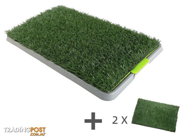 YES4PETS Indoor Dog Puppy Toilet Grass Potty Training Mat Loo Pad With 3 Grass -...