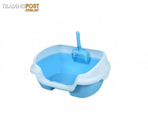 YES4PETS Small Portable Cat Litter Box Tray with Scoop - V278-MSP-0001-GREEN