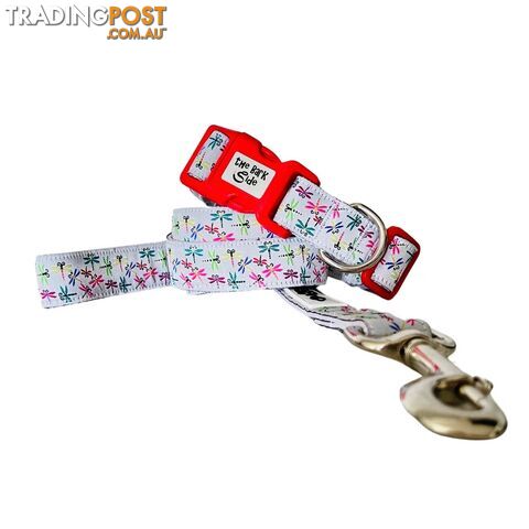 Dragonflies Dog Collar - Hand Made by The Bark Side - TBSDRAMEDRED