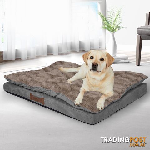 Dog Calming Bed Pet Cat Removable Cover Washable Orthopedic Memory Foam PaWz - WB-PT1058-XL-KH