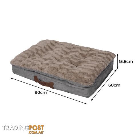 Dog Calming Bed Pet Cat Removable Cover Washable Orthopedic Memory Foam PaWz - WB-PT1058-XL-KH