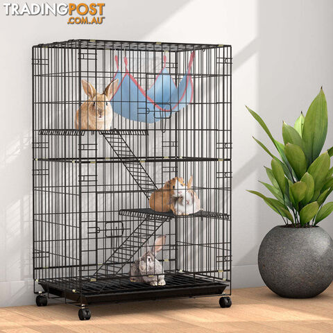 i.Pet Rabbit Cage 100cm Hutch 3 Level Indoor Guinea Pig Ferret - PET-RAB-CAGE-GV1907