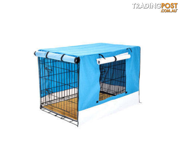 Paw Mate Wire Dog Cage Crate with Tray + Cushion Mat + Cover Combo - V274-PET-WCCVCU24-PK