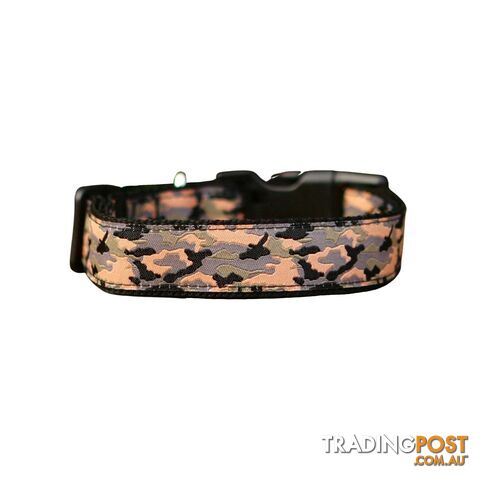 Camouflage Dog Collar - Hand Made by The Bark Side - TBSCAMLGEBLK