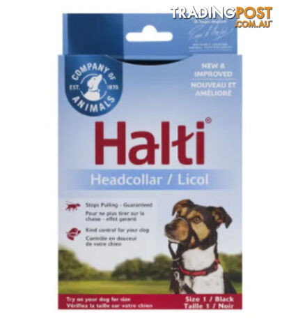 Halti Headcollar Black - Company of Animals. - WPS-DAH2020