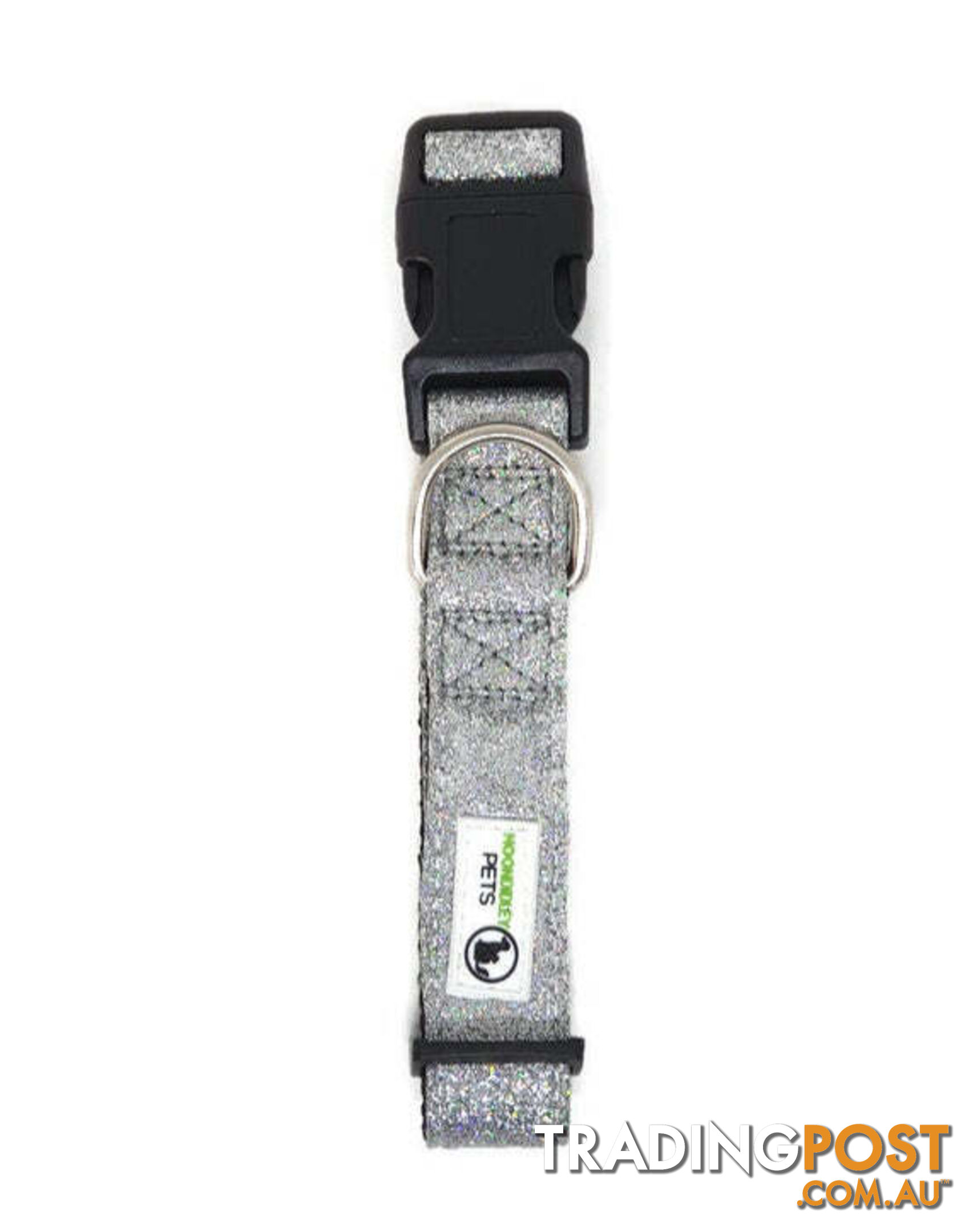 Bling Glitter Overlay Nylon Collar - Breakaway Buckle - Moondidley Pets - MDPCOLBLIXLRED