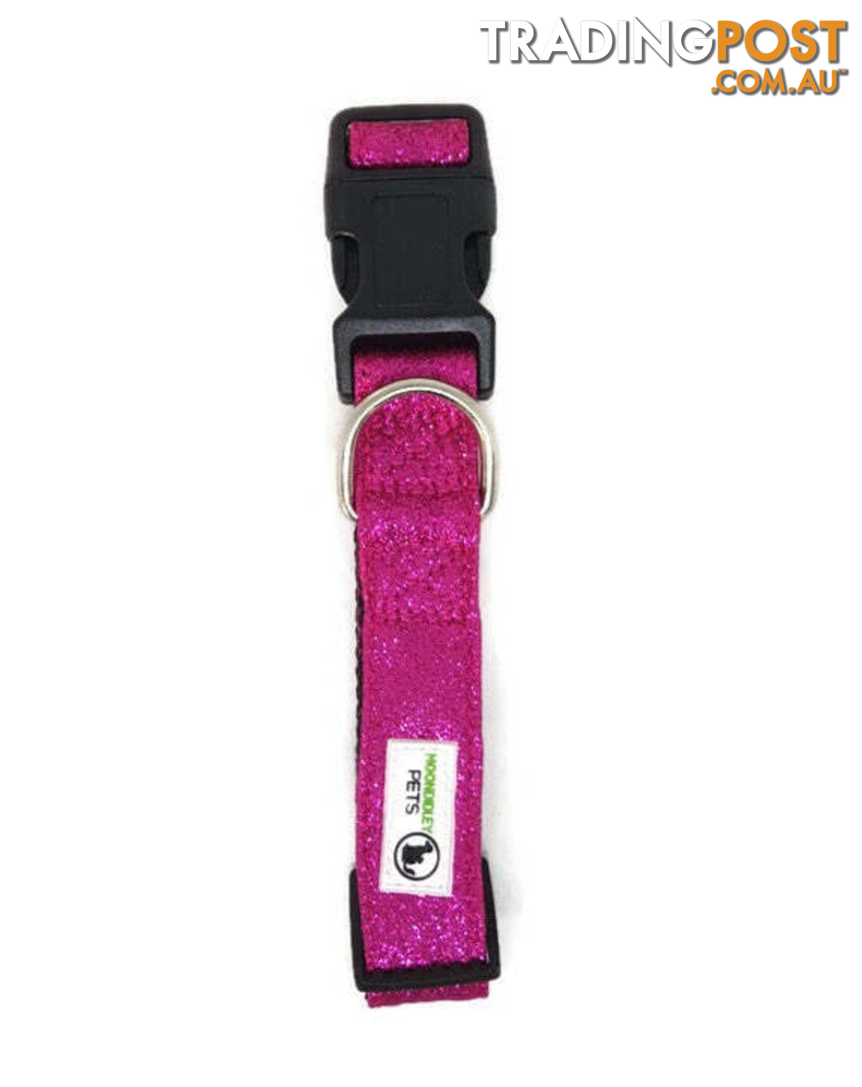 Bling Glitter Overlay Nylon Collar - Breakaway Buckle - Moondidley Pets - MDPCOLBLIXLRED