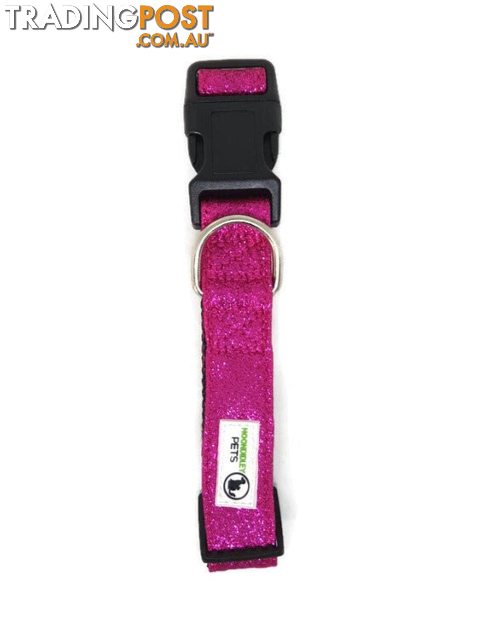 Bling Glitter Overlay Nylon Collar - Breakaway Buckle - Moondidley Pets - MDPCOLBLIXLRED