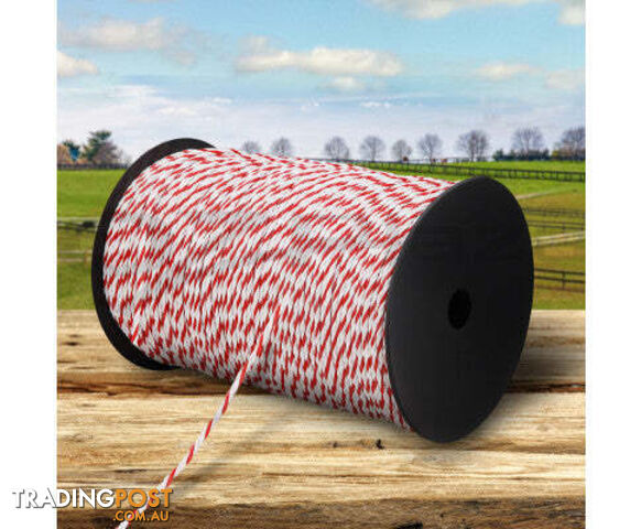 Giantz 500m Stainless Steel Polywire Poly Tape Electric Fence - FIK-ROPE-500M