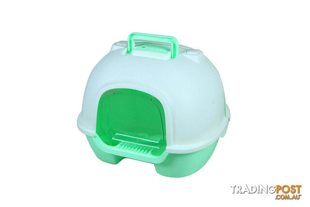 YES4PETS Portable Hooded Cat Kitten Toilet Litter Box Tray House with Handle and...
