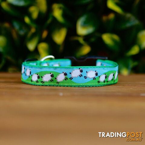 Counting Sheep Dog Collar - Hand Made by The Bark Side - TBSCOULGE - photo 2 of 5