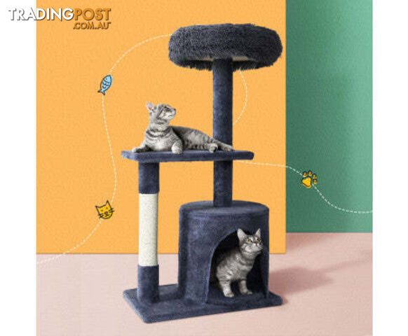 Pet Cat Tree Scratching Post Scratcher Tower Condo House Grey 94cm - PET-CAT-FL015-4-GR