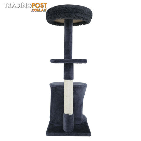 i.Pet Cat Tree 94cm Scratching Post Tower Scratcher Condo House Wood Trees Grey - PET-CAT-FL015-4-GR