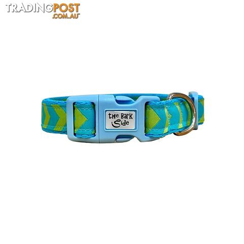 Blue & Green Arrows Dog Collar - Hand Made by The Bark Side - TBSBGASML - photo 2 of 4