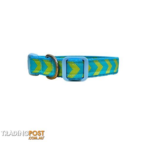 Blue & Green Arrows Dog Collar - Hand Made by The Bark Side - TBSBGASML - photo 3 of 4