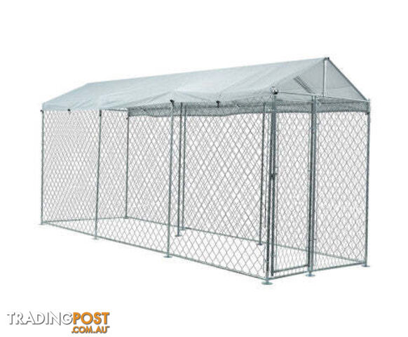 Dog Enclosure Pet Playpen Outdoor Wire Cage Puppy Animal Fence with Cover Shade - V219-PETDGENTPA338-58S