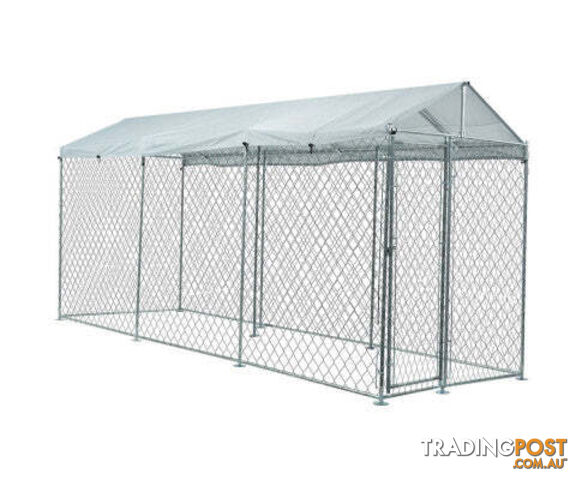 Dog Enclosure Pet Playpen Outdoor Wire Cage Puppy Animal Fence with Cover Shade - V219-PETDGENTPA338-58S