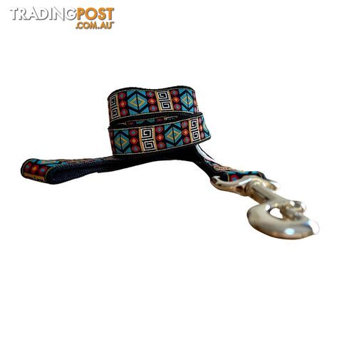 Tribal Dog Lead / Leash - Hand Made by The Bark Side - TBSLDTRIBLK251.2