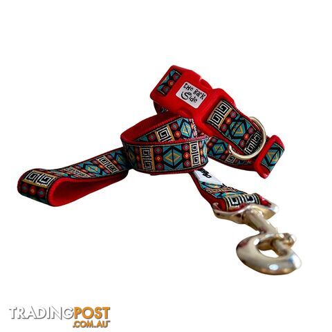 Tribal Dog Lead / Leash - Hand Made by The Bark Side - TBSLDTRIBLK251.2 - photo 4 of 8