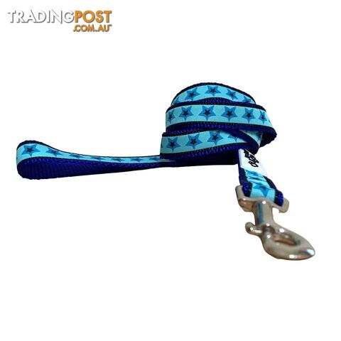 Stars Dog Lead / Leash - Hand Made by The Bark Side - TBSLDSTRBLU201.2