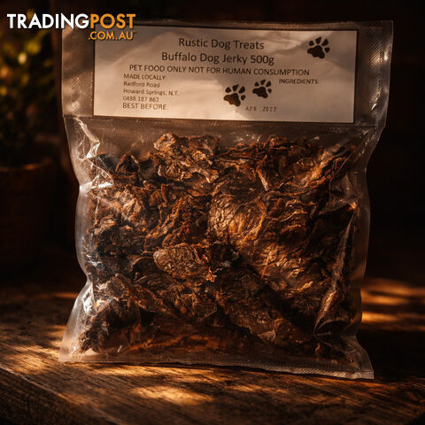 Buffalo Dog Jerky 500g - Rustic Dog Treats - RDTBJ
