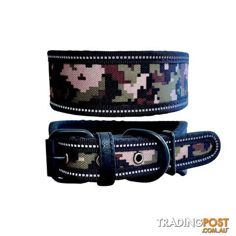 Thick Neoprene Dog Collar - Hand Made by The Bark Side - TBSNEOSMLGEO