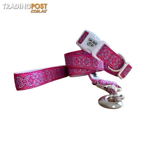 Geometric Flower Dog Lead / Leash - Hand Made by The Bark Side - TBSLDGFLPNK251.5 - photo 5 of 5