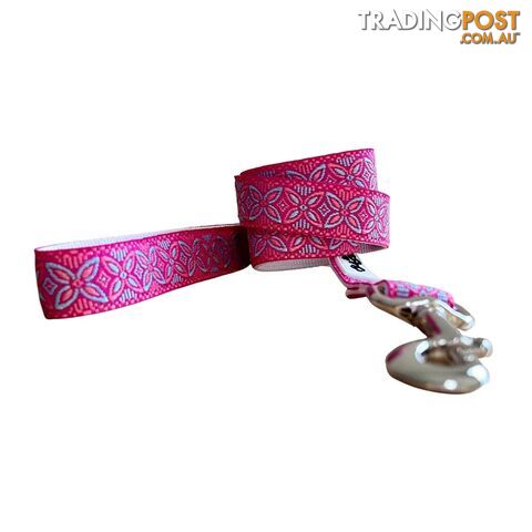 Geometric Flower Dog Lead / Leash - Hand Made by The Bark Side - TBSLDGFLPNK251.5 - photo 2 of 5