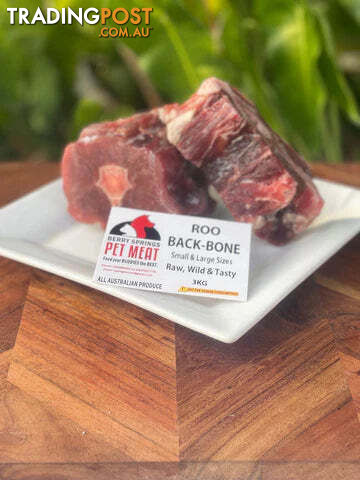 3KG ROO BACK BONE - Berry Springs Pet Meat - BSROOBAC