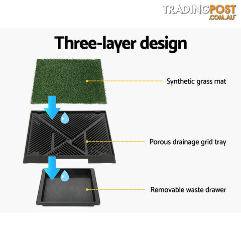 i.Pet Pet Training Pad Dog Potty Toilet Large Loo Portable With Tray Grass Mat - PET-PAD-GRASSX1 - photo 5 of 7